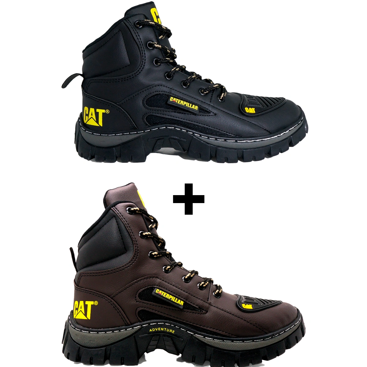 Kit 2 Bota Coturno Caterpillar CAT Cano Médio - Imagem 4