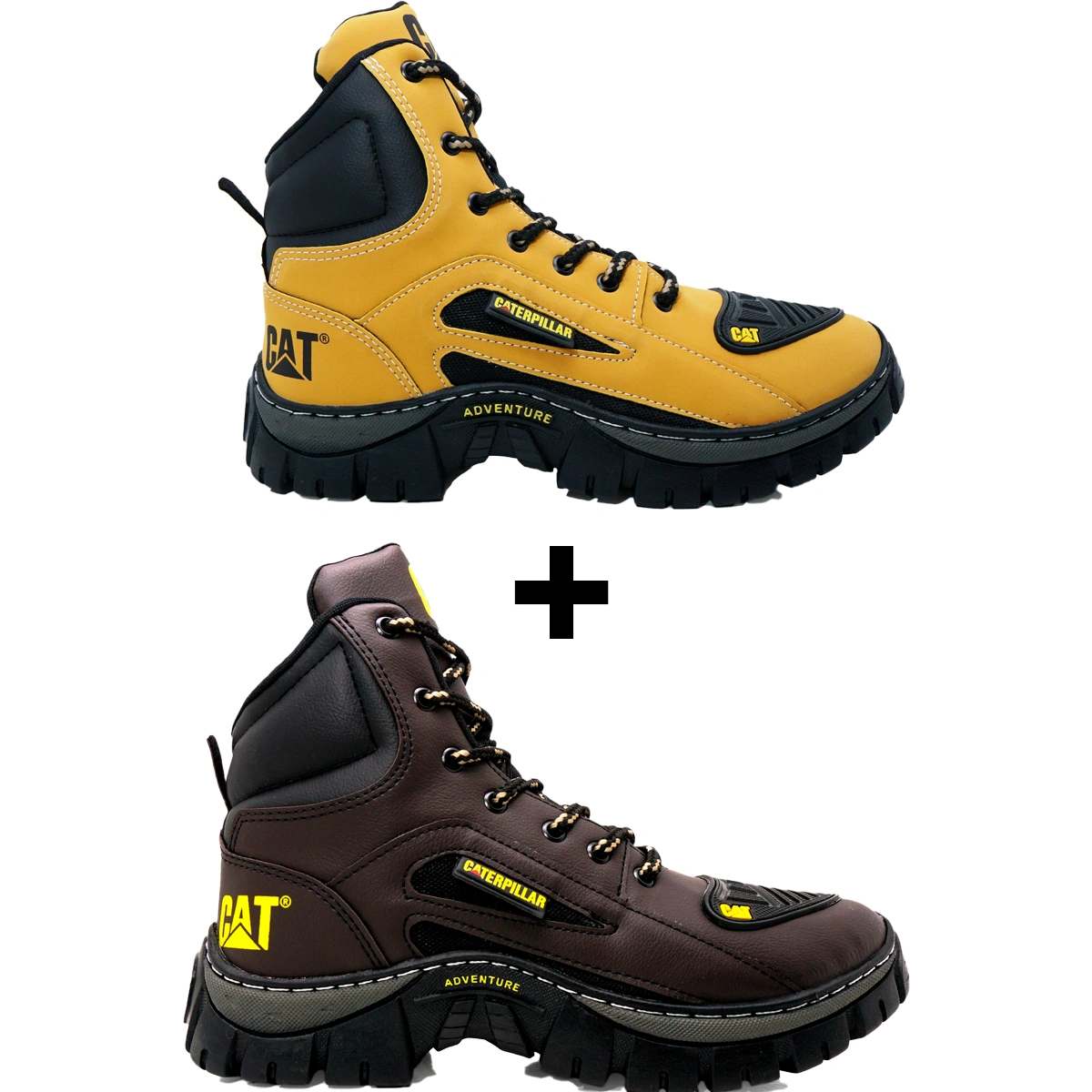 Kit 2 Bota Coturno Caterpillar CAT Cano Médio - Imagem 14