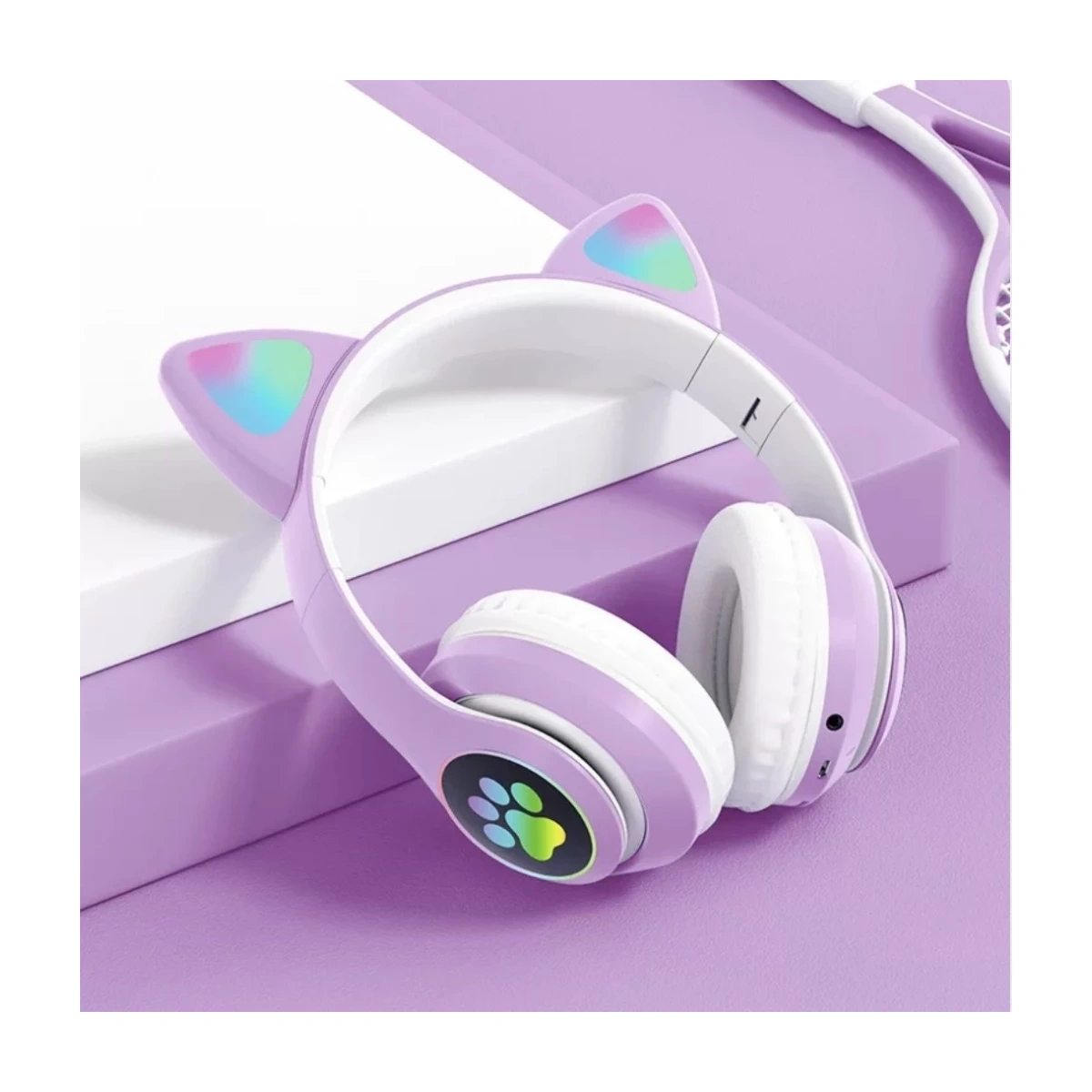 Fone Bluetooth Gamer Orelhas de Gato com Led Headphone - Imagem 8