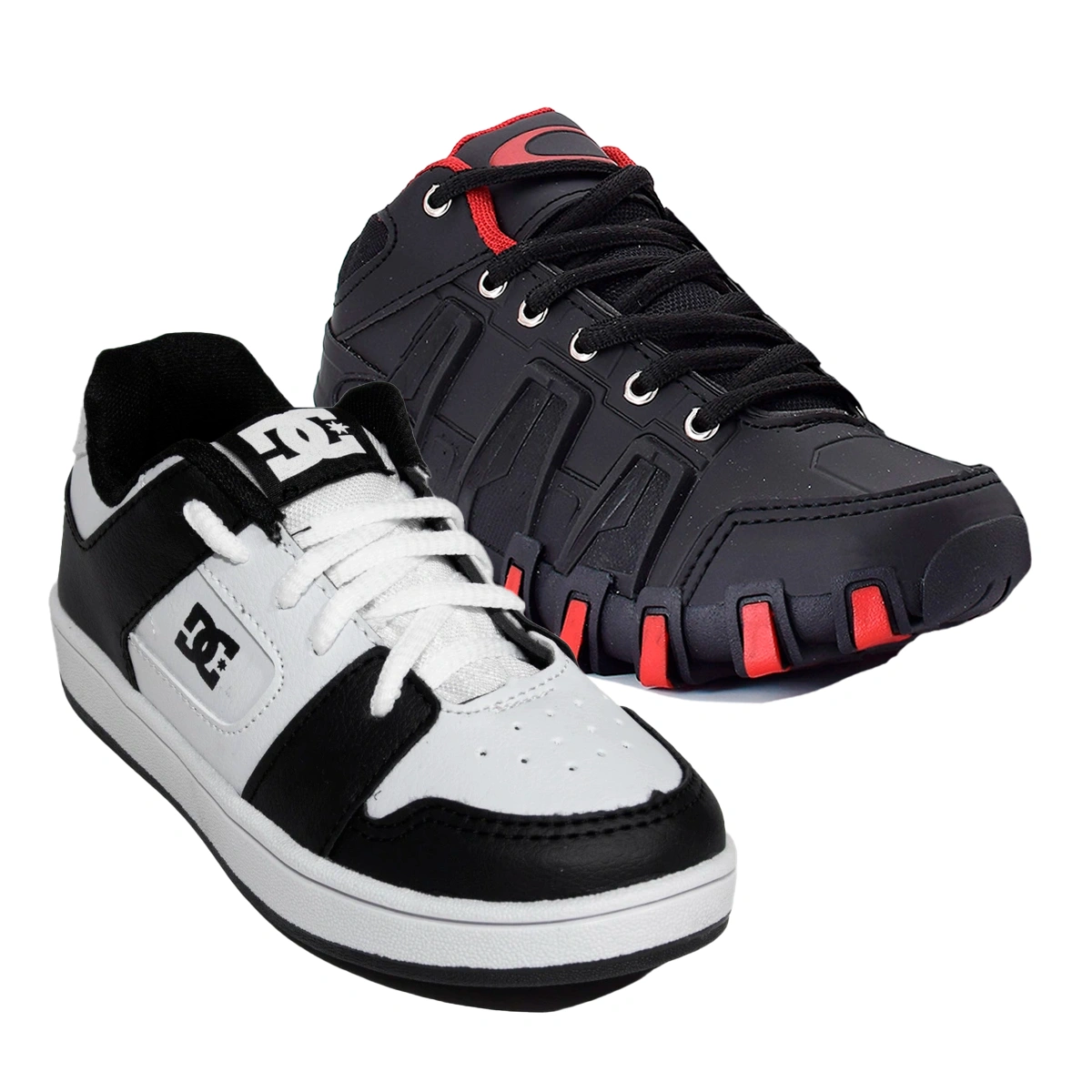 Kit 2 Tênis Infantil DC Shoes Skatista + Tênis Infantil Botinha Oakley - Imagem 17