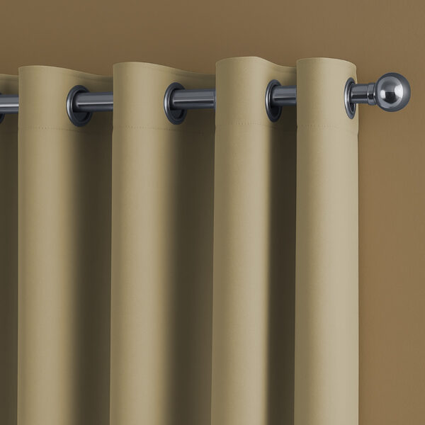 Cortina Basic Blackout Tecido Corta Luz 3,00x2,50m para Varão Simples 2m Beg