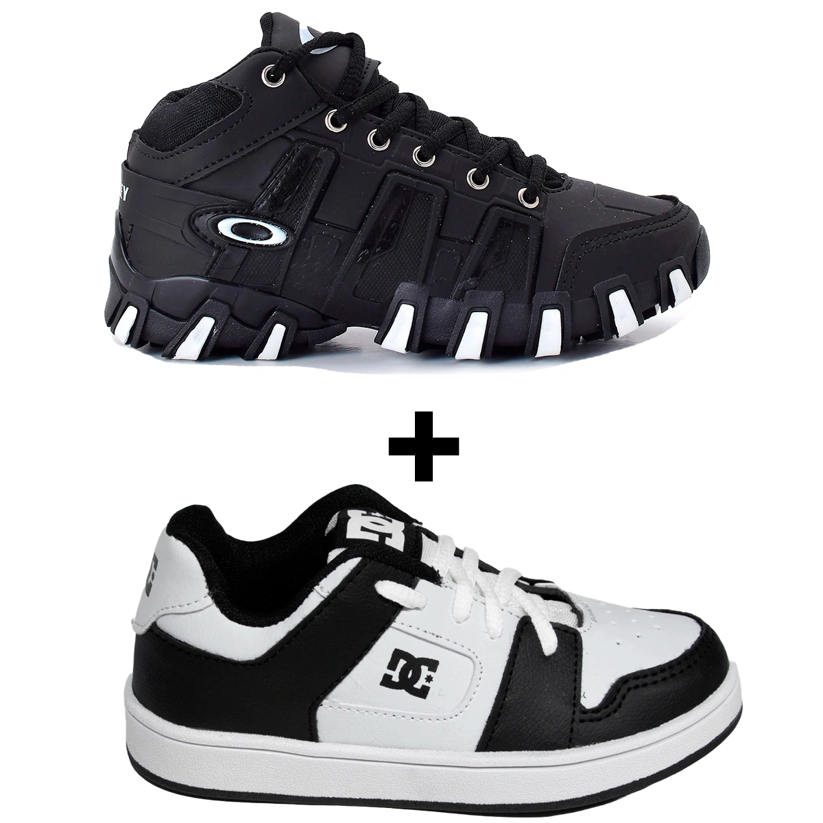 Kit 2 Tênis Infantil DC Shoes Skatista + Tênis Infantil Botinha Oakley - Imagem 14
