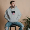 Blusa Moletom Estados Unidos da América USA Com Capuz - Imagem 4