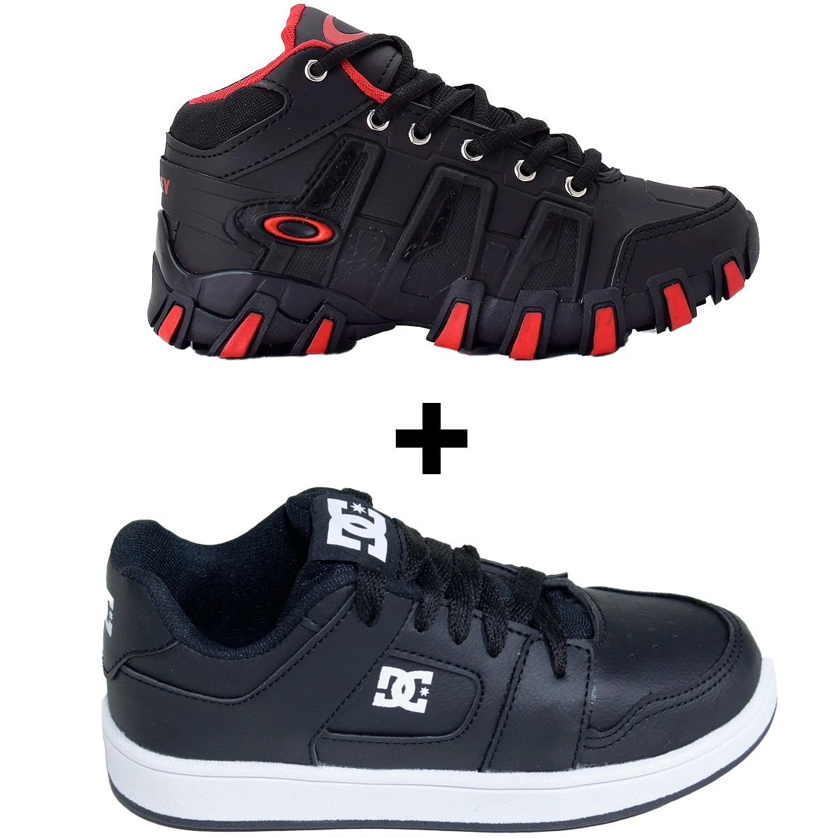Kit 2 Tênis Infantil DC Shoes Skatista + Tênis Infantil Botinha Oakley - Imagem 12