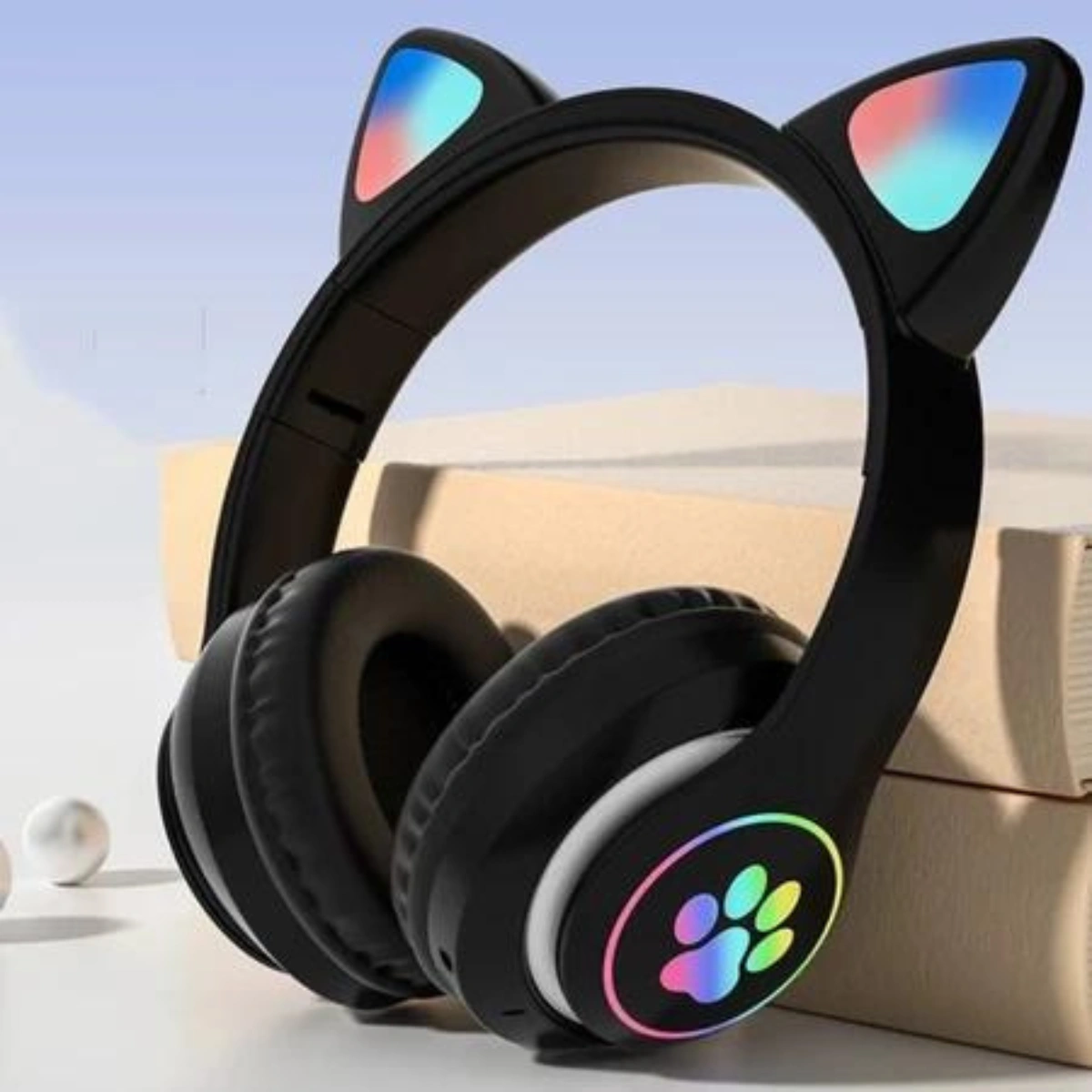 Fone Bluetooth Gamer Orelhas de Gato com Led Headphone - Imagem 6
