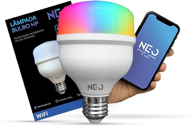 Kit Lampada Led Smart Wi-fi 2.4 GHz Bulbo Hp 20w 30w 40w ou 50w 2700K/6500K RGB Colorido E27 110v/220v (1, 30w)