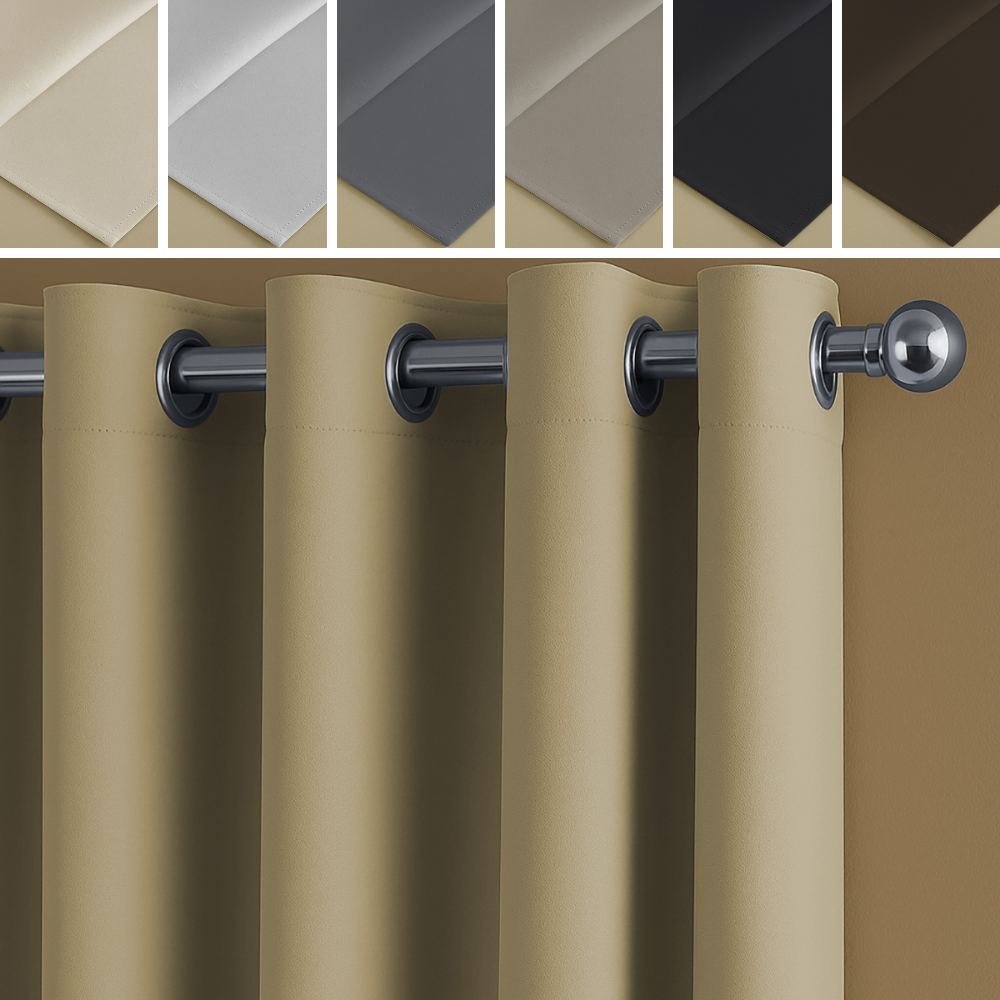 Cortina Basic Blackout Tecido Corta Luz 3,00x2,50m para Varão Simples 2m