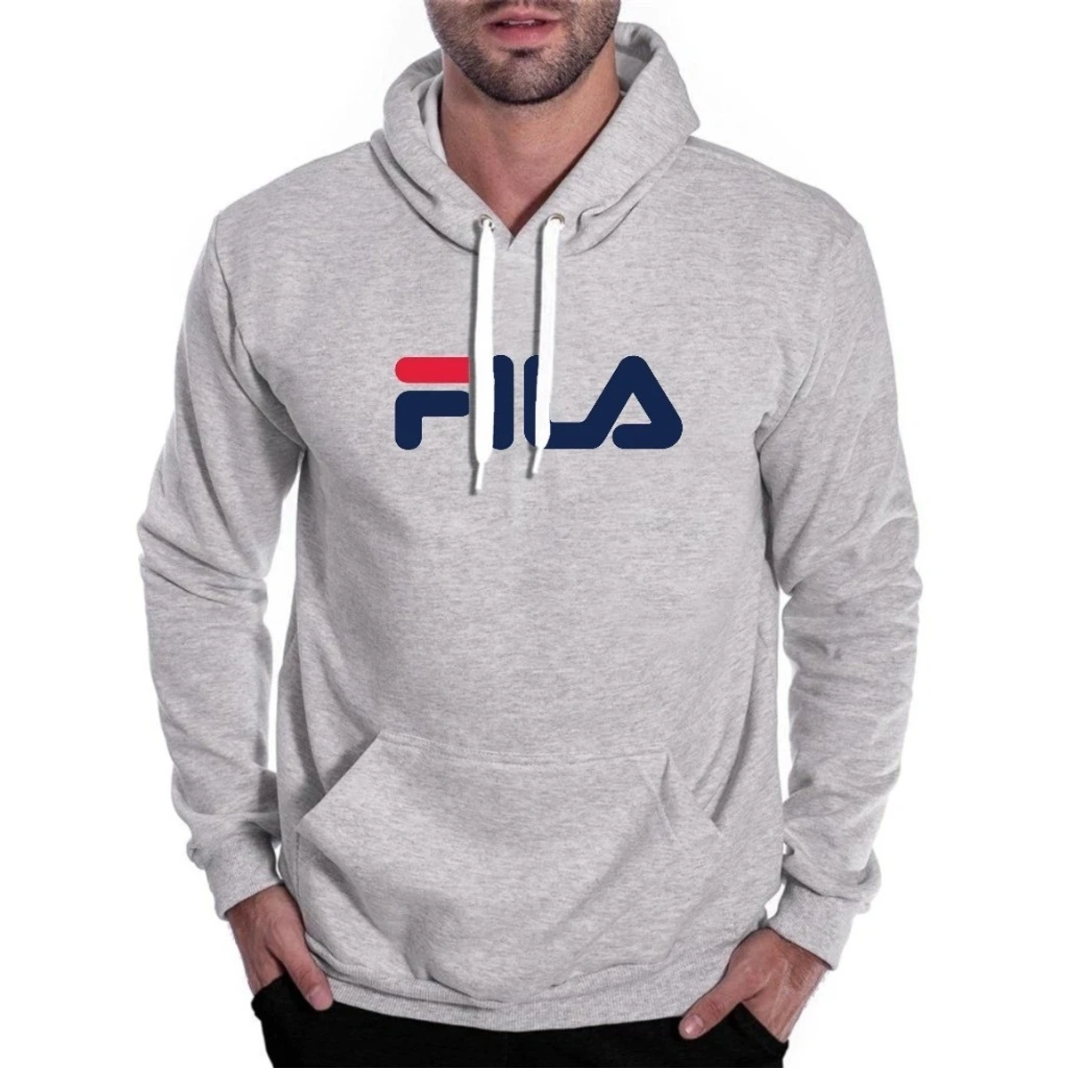 Blusa Moletom Fila Cinza