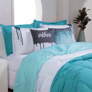 Edredom Casal King Colorful Linho e Hipercal 400 Fios