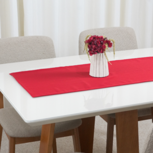 Caminho Trilho Corredor de Mesa Classic Tecido Oxford Maquinetado 130x40cm com Bainha
