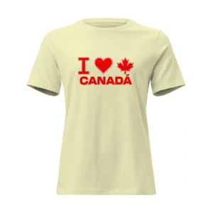 Camisa Feminina Baby Look I Love Canadá