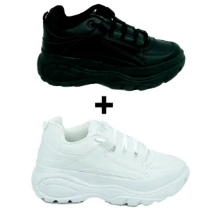 Kit 2 Tênis Plataforma Feminino Bufalo London