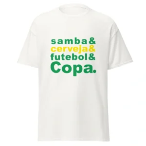 Camisa Masculina Samba Cerveja Futebol e Copa