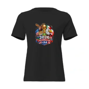 Camisa Feminina Baby Look Copa do mundo estados unidos México e Canadá