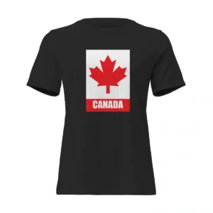 Camisa Feminina Baby Look Folha Maple Canadá