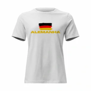 Camisa Feminina Baby Look Bandeira da Alemanha