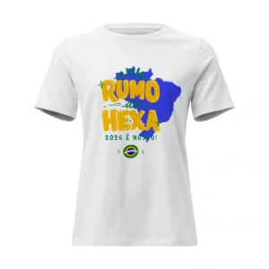 Camisa Feminina Baby Look Rumo ao Hexa 2026 é Nosso