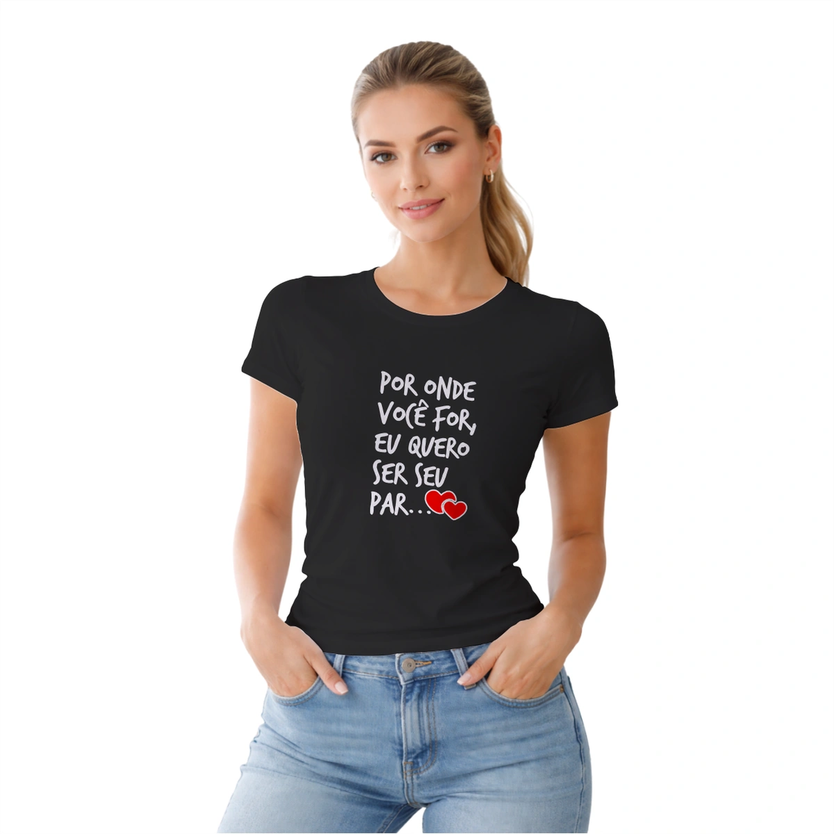 Camisa Feminina Baby Look Dia dos Namorados Por Onde Você For - Imagem 15