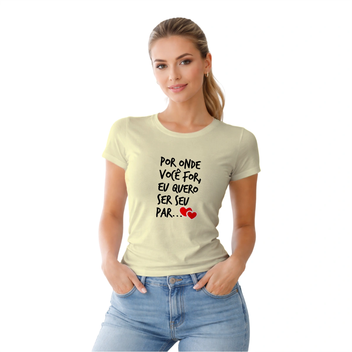 Camisa Feminina Baby Look Dia dos Namorados Por Onde Você For - Imagem 19