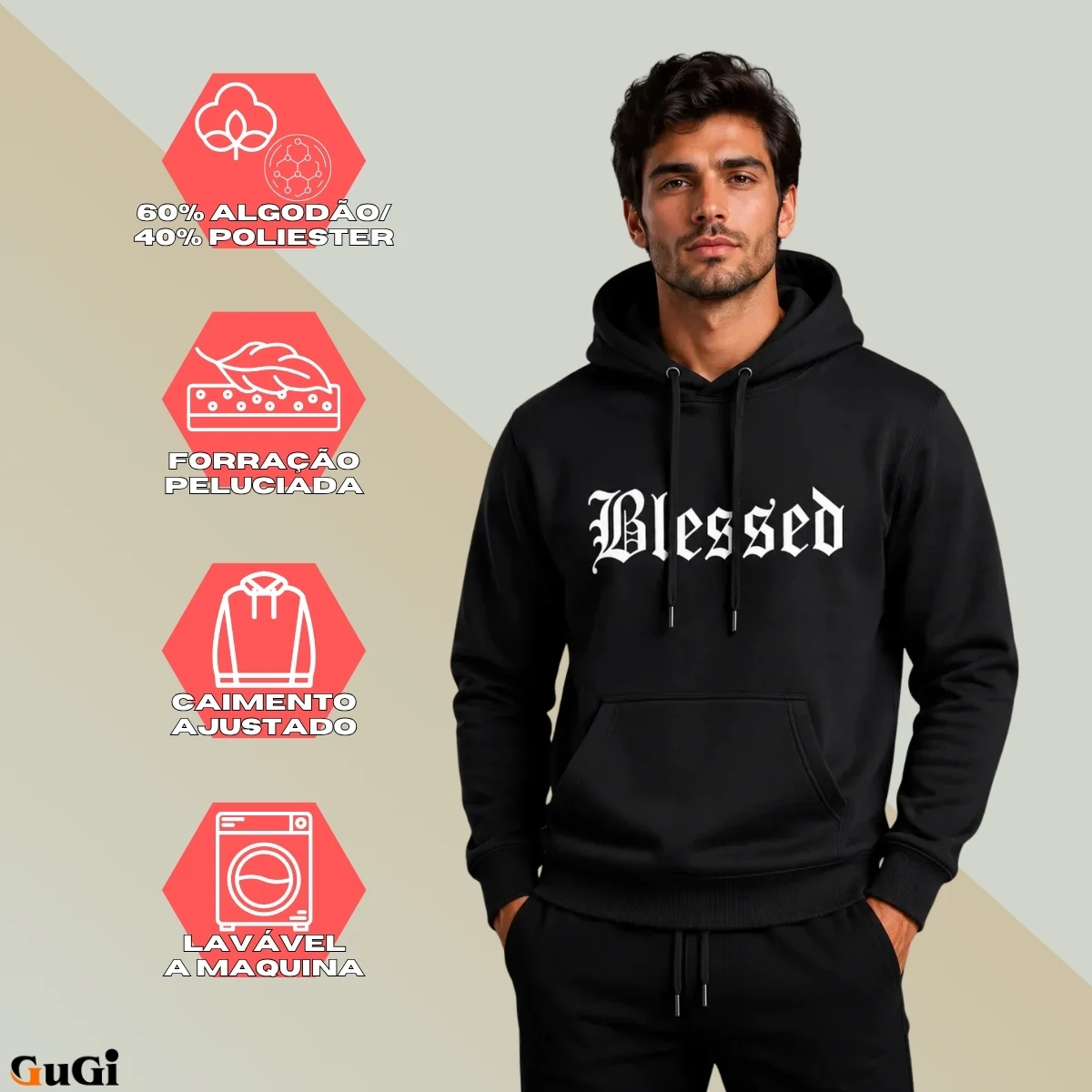 Blusa Corta-Vento Esportiva Masculina E Feminina Com Capuz - Imagem 6