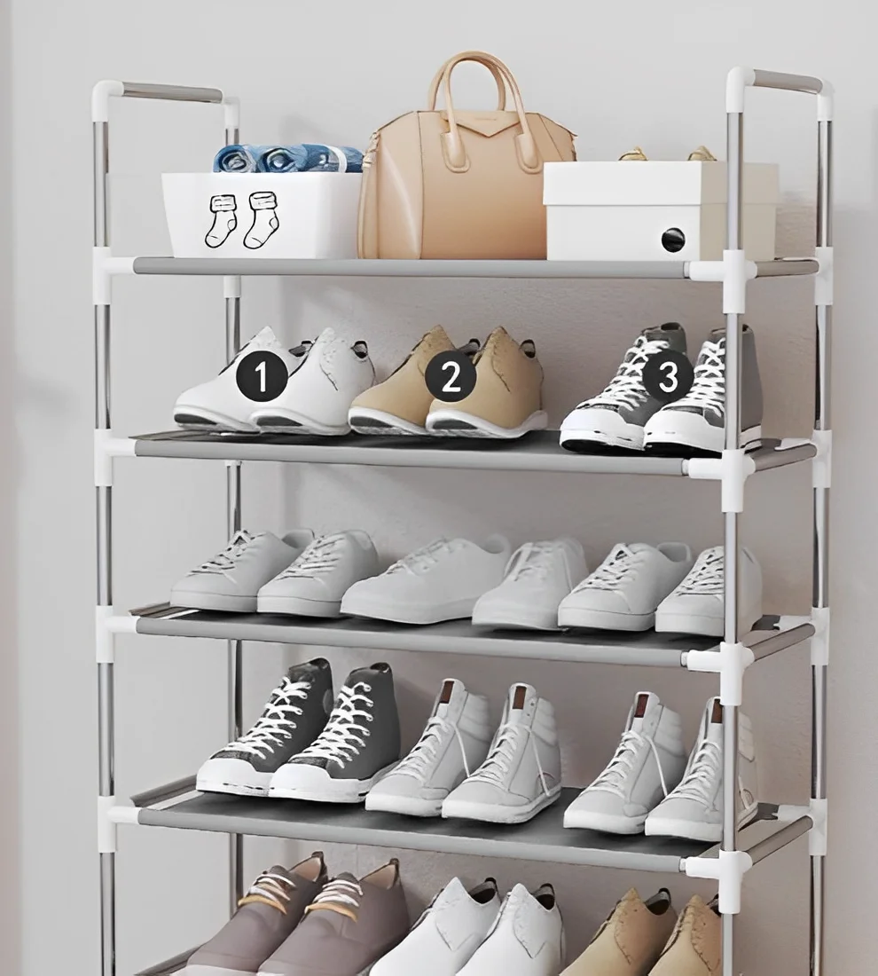 Sapateira Vertical Luxo Inox 27 pares 9 Prateleiras - Neverdie Store - Imagem 4