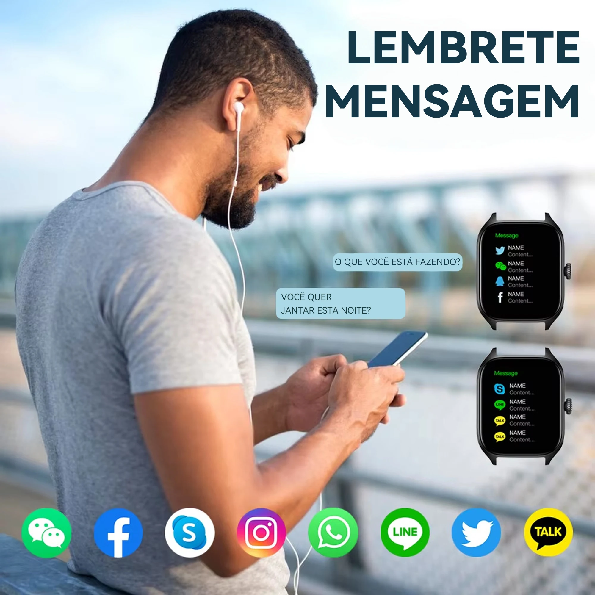 Smartwatch Redondo Relógio Inteligente Masculino Feminino Tela Touch 1.38 Faz Chamadas Bluetooth Modos Esportivos - Imagem 4