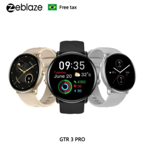 Zeblaze gtr 3 pro relógio feminino tela amoled 316l pulseira de aço inoxidável fazer/reponder chamadas telefônicas masculino smartwatch