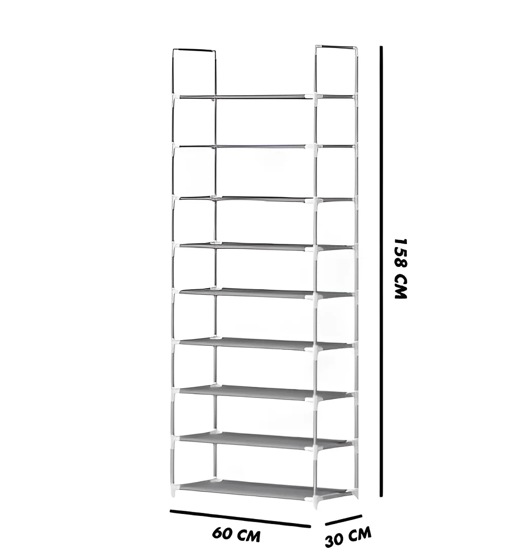 Sapateira Vertical Luxo Inox 27 pares 9 Prateleiras - Neverdie Store - Imagem 5