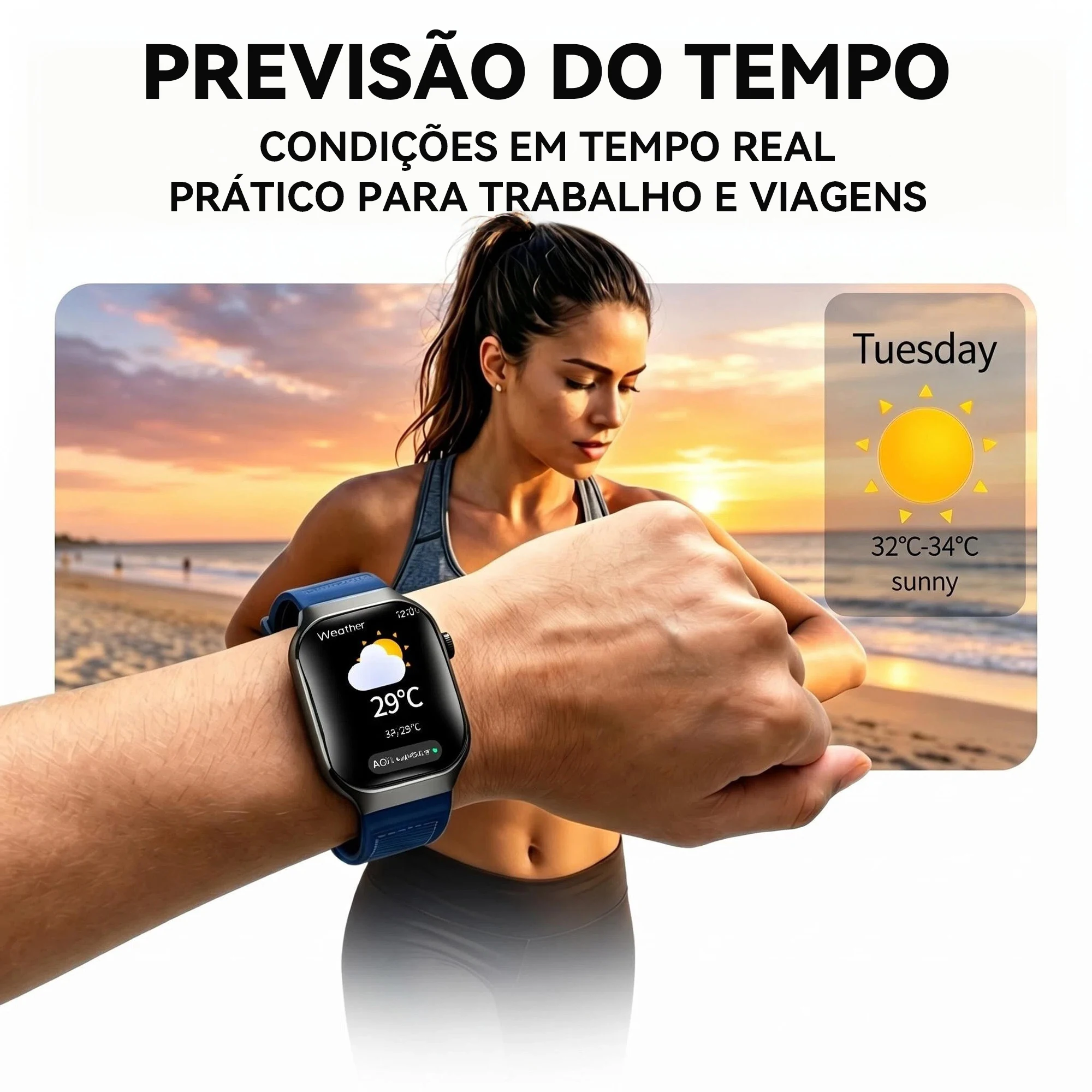 Smartwatch H7 Relógio Inteligente Masculino Feminino Tela Curva Grande 2.01 Faz Chamadas Bluetooth Notificações - Imagem 4