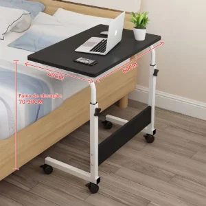 Mesinha de cabeceira preta, mesa com altura ajustável, mesa portátil para laptop, mesa de estudo,mesinha de sofá,envio do Brasil