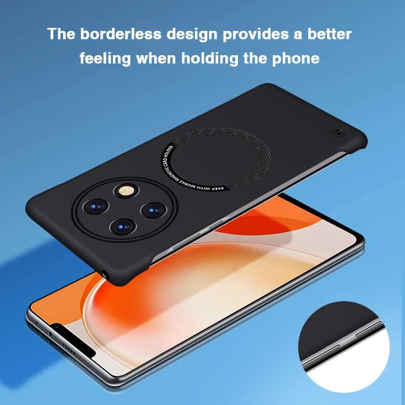Capa magnética resistente sem moldura para huawei aproveite 60 pro 60x nova y91 14i original de luxo de alta qualidade capa traseira funda - Imagem 3