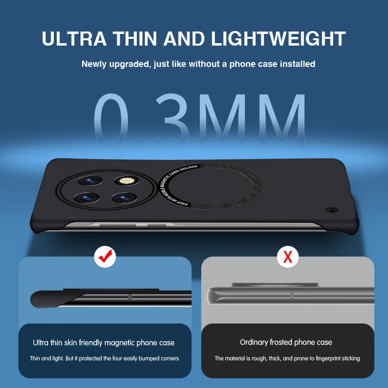 Capa magnética resistente sem moldura para huawei aproveite 60 pro 60x nova y91 14i original de luxo de alta qualidade capa traseira funda - Imagem 5