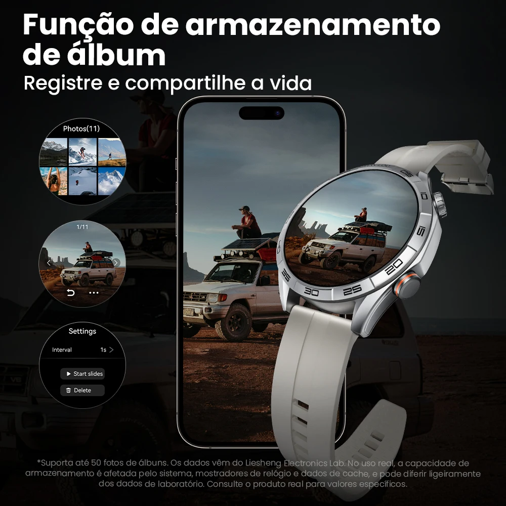 Smartwatch Haylou Solar 5 AMOLED 1.58", Chamadas Bluetooth, Prova d'água IP68 e Saúde 24H - Imagem 5