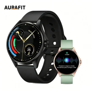 Smartwatch Aurafit Ella 1 Tela Amoled Faz Ligações Bluetooth