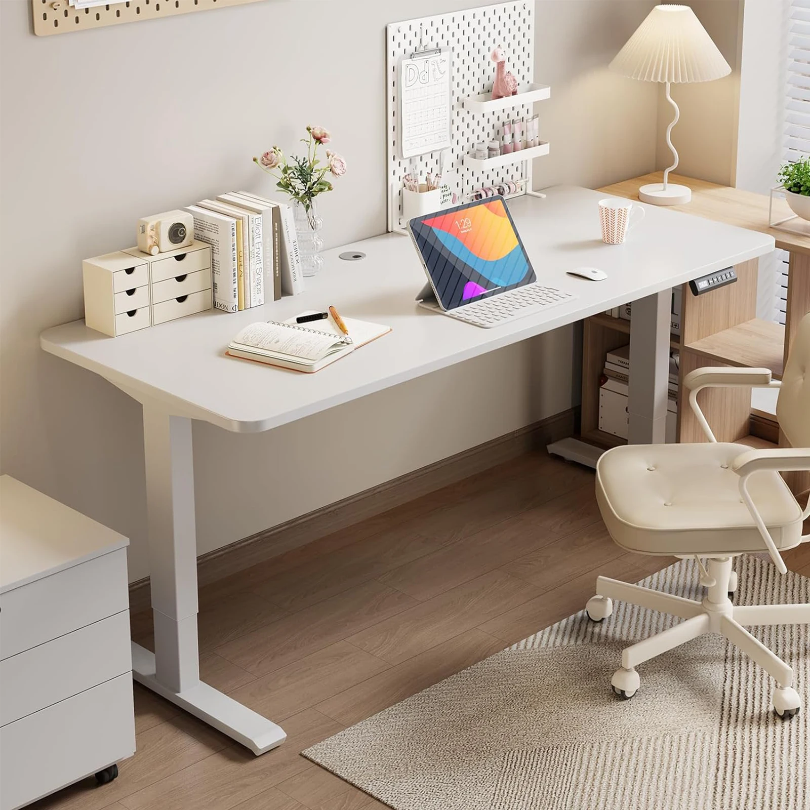 Mesa elétrica com altura ajustável - Estrutura de mesa para trabalhar sentado ou em pé, para trabalho de escritório ou jogos