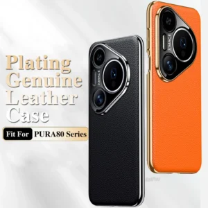 Capa original para huawei poros 80 pro/paura80, capa luxuosa de couro rígido à prova de choque para poros80ultru chapeamento, proteção de lente coque
