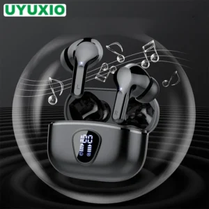 Novos fones de ouvido sem fio estéreo alta fidelidade bt5.3 com cancelamento ruído enc 48h display led fones ip7 à prova dip7 água