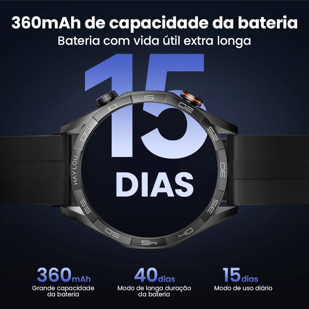 Smartwatch Haylou Solar 5 AMOLED 1.58", Chamadas Bluetooth, Prova d'água IP68 e Saúde 24H - Imagem 6