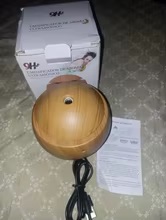 Mini Umidificador de Ar e Aromatizador de Ambientes Tipo Madeira Bola photo review