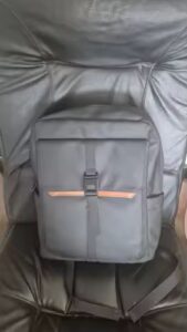Mochila de negócios elegante HK para homens, à prova d'água, mochila para laptop com aba de 15,6 polegadas, vários bolsos, mochila casual para trabalho, escola photo review