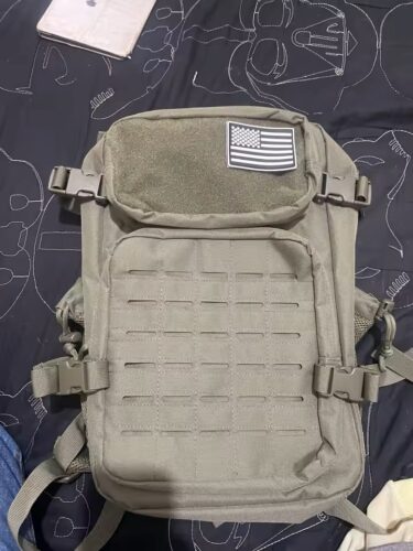 Mochila tática 25l/45l para homens e mulheres, bolsa de sobrevivência ao ar livre, pequena mochila escolar hking com suporte para garrafa photo review