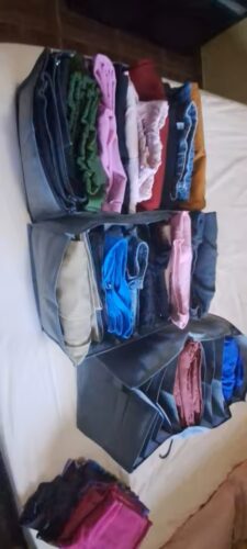 Organizador De Calça Jeans/Organizador De Guarda Roupa Arrumados/Caixa De Armazenamento De Roupas Arrumados - Neverdie Store photo review