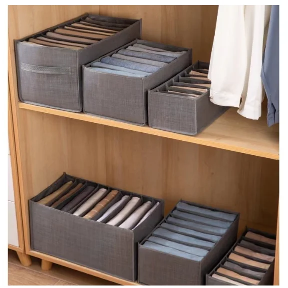 Organizador De Calça Jeans/Organizador De Guarda Roupa Arrumados/Caixa De Armazenamento De Roupas Arrumados - Neverdie Store - Imagem 4