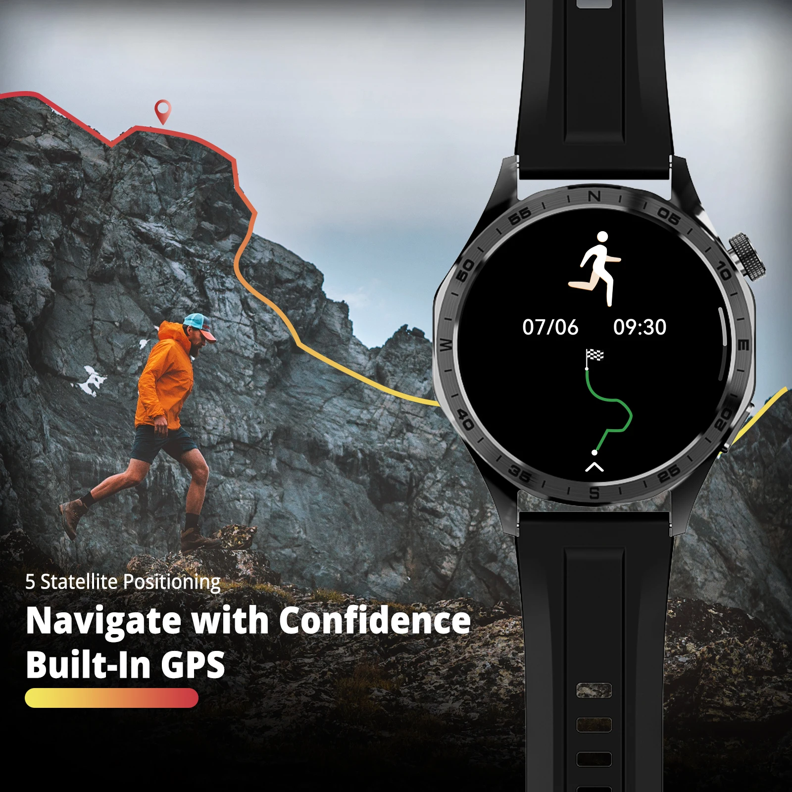 Smartwatch AIWR Peps 1R com tela HD AMOLED de 1,43 polegadas AI enfrenta chamadas Bluetooth 24/7 monitoramento 5ATM à prova d'água compatibilidade total - Imagem 6