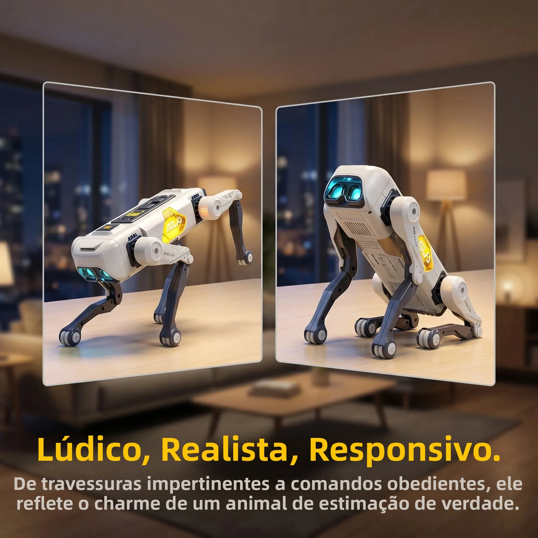 Cão Robô Inteligente com IA, Controle por Voz e APP, Programação, Dança, Canto, Bateria de 1200mAh para Presente e Companheiro Infantil - Imagem 4