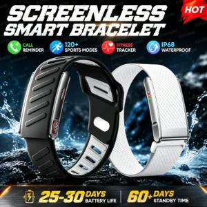Pulseira inteligente sem tela, ip68, à prova d'água, rastreador de fitness, lembrete de chamadas, mais de 120 modos esportivos, pulseira de frequência cardíaca para homens e mulheres