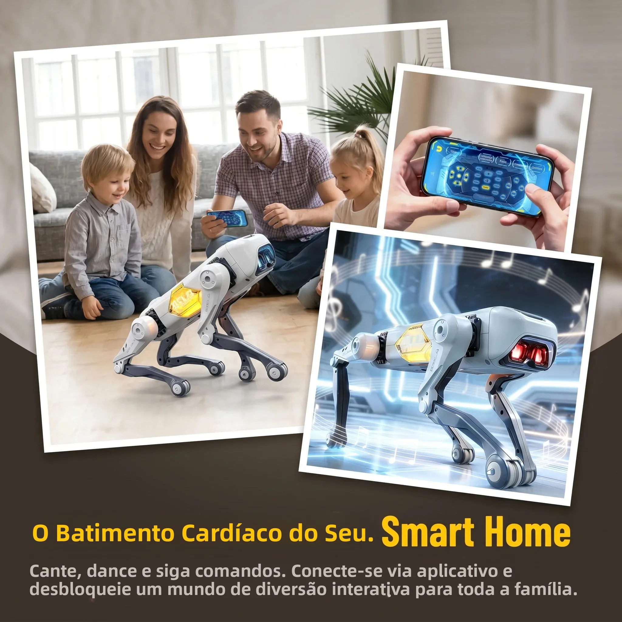 Cão Robô Inteligente com IA, Controle por Voz e APP, Programação, Dança, Canto, Bateria de 1200mAh para Presente e Companheiro Infantil - Imagem 5