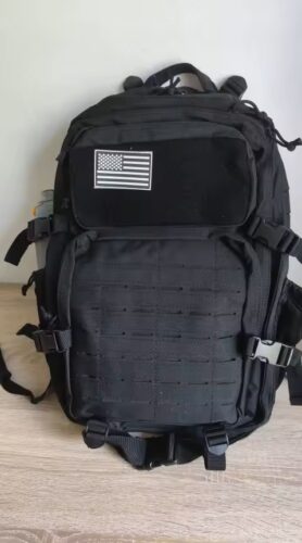 Mochila tática 25l/45l para homens e mulheres, bolsa de sobrevivência ao ar livre, pequena mochila escolar hking com suporte para garrafa photo review