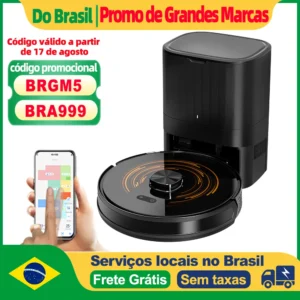 Robô Aspirador Abir K30 Esvaziamento Automático 6500pa