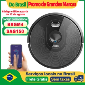 Robô Aspirador Abir X6 Pro 6000pa Navegação Visual Mop